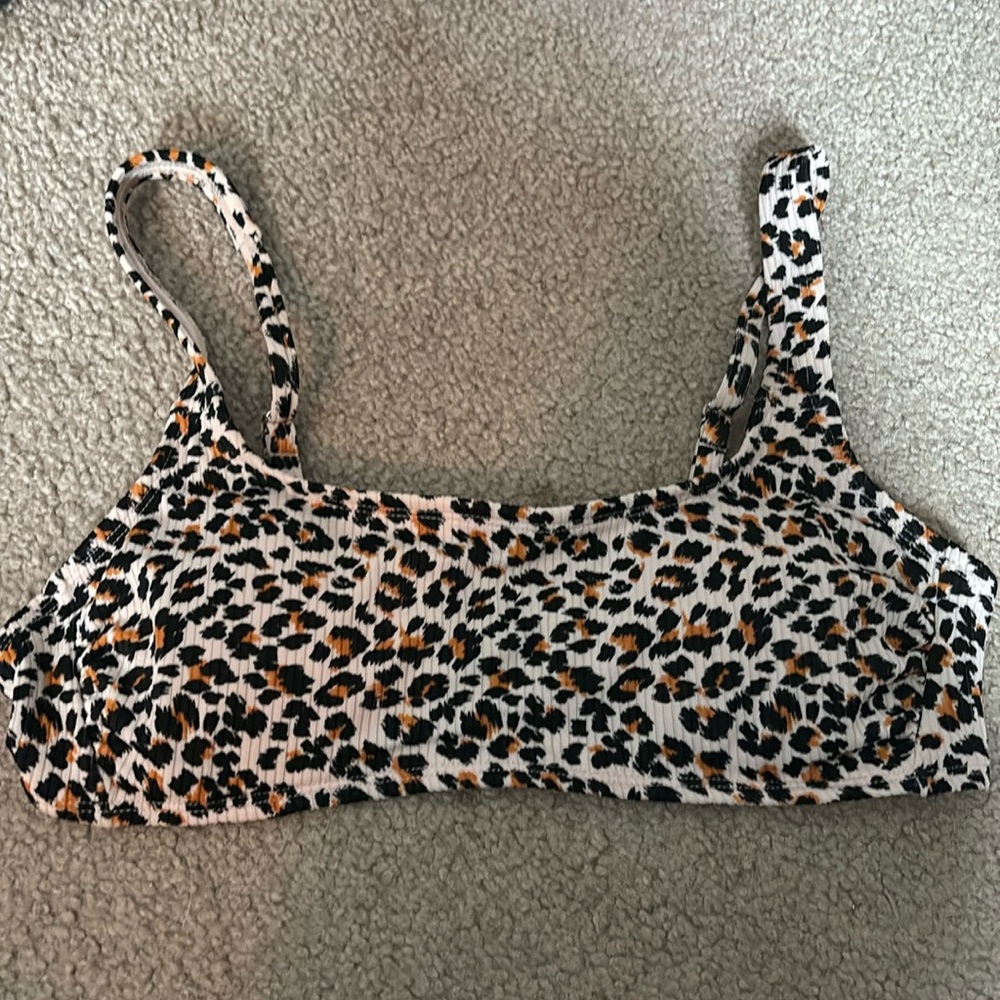 Target cheetah bikini top